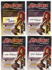 2011 Red Sonja Artist Sketch Trading Card 4-Up Panel by Lynne Anderson Breygent   - TvMovieCards.com