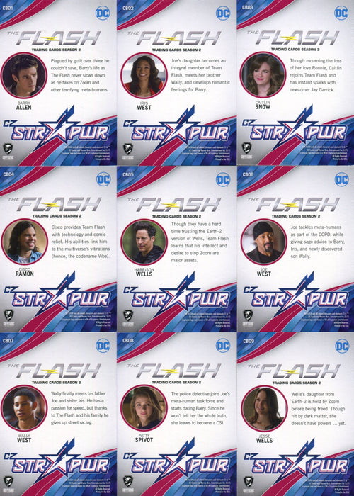 2017 DC Flash Season 2 Red Character Bios Parallel Chase Card Set CB01 thru CB13   - TvMovieCards.com