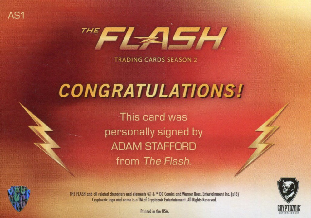 2017 Flash Season 2 Adam Stafford as Adam Fells Autograph Card AS1   - TvMovieCards.com