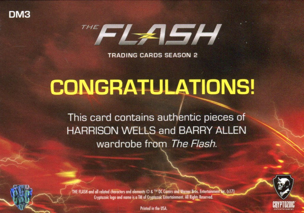 2017 Flash Season 2 Harrison Wells Barry Allen Dual Wardrobe Costume Card DM3   - TvMovieCards.com