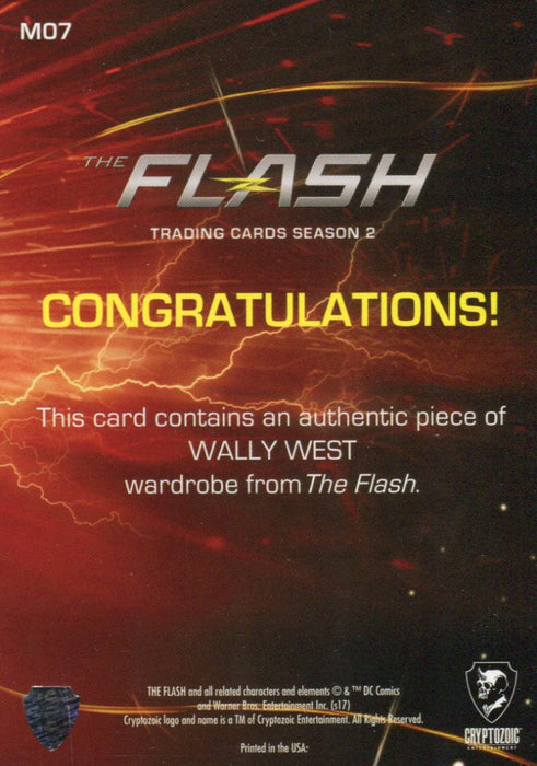 2017 Flash Season 2 Keiynan Lonsdale as Wally West Wardrobe Costume Card M07   - TvMovieCards.com
