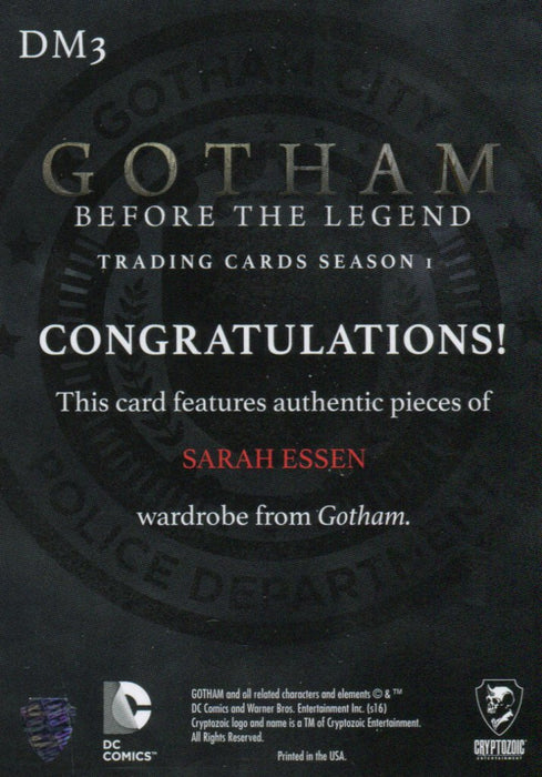 2016 Gotham Season 1 Sarah Essen Dual Wardrobe Costume Card DM3   - TvMovieCards.com