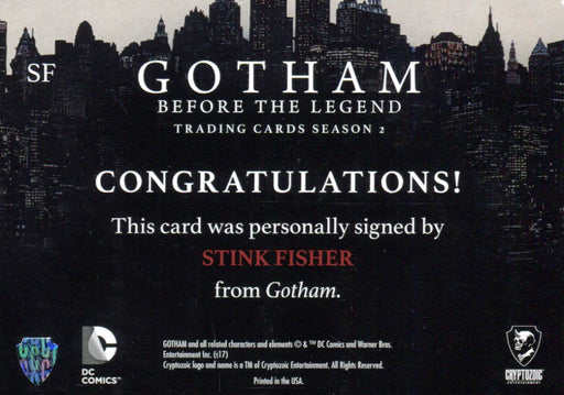 2017 Gotham Season 2 Stink Fisher as Aaron Helzinger Autograph Card SF   - TvMovieCards.com