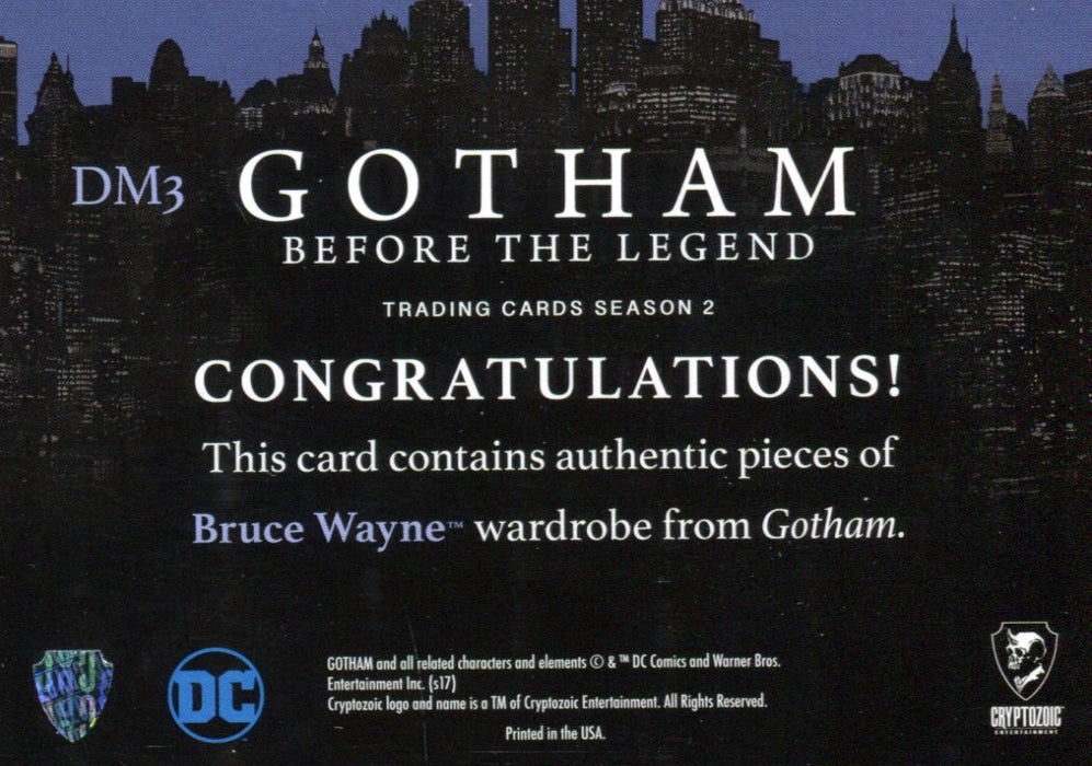 2017 Gotham Season 2 Bruce Wayne Dual Wardrobe Costume Card DM3   - TvMovieCards.com