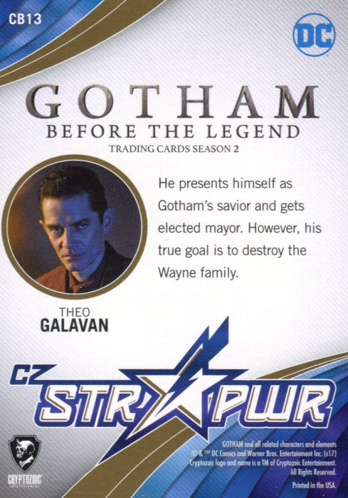 2017 Gotham Season 2 Theo Galavan Star Power Parallel Chase Card CB13 #08/25   - TvMovieCards.com