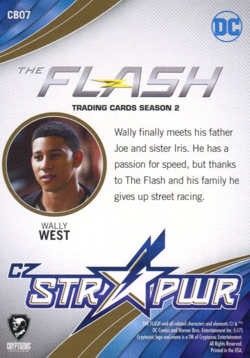 2017 Flash Season 2 Wally West Star Power Parallel Chase Card CB07 #22/25   - TvMovieCards.com