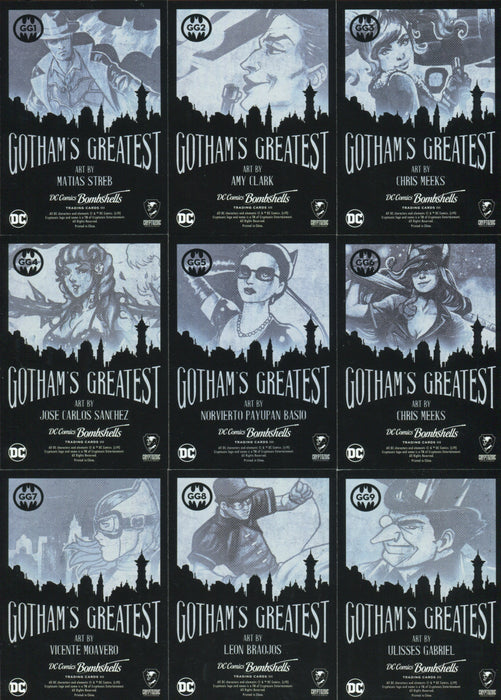 2019 DC Comics Bombshells III Gotham's Greatest Chase Card Set GG1-9 Cryptozoic   - TvMovieCards.com