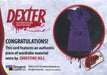DEXTER Season 4 Wardrobe Costume Card Christine Hill D4-C CHI   - TvMovieCards.com