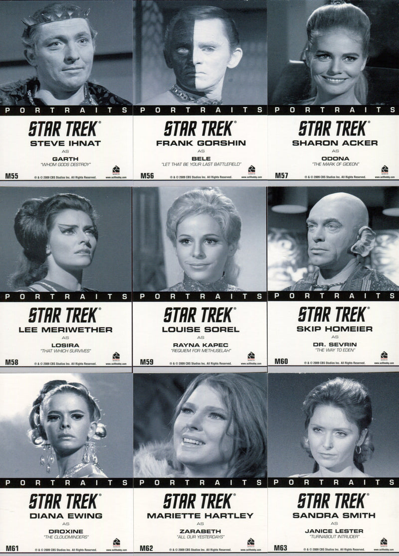 Star Trek 2009 TOS Archives (Season 3) Portraits Chase Card Set of 18 M46 - M63 - TvMovieCards.com