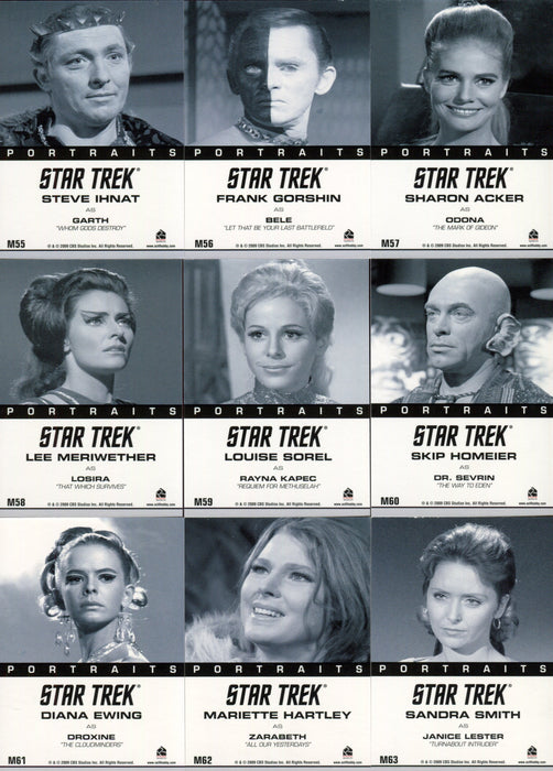 Star Trek 2009 TOS Archives (Season 3) Portraits Chase Card Set of 18 M46-M63   - TvMovieCards.com