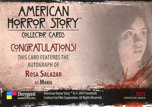 American Horror Story 1 Rosa Salazar as Maria Autograph Card ROR1   - TvMovieCards.com