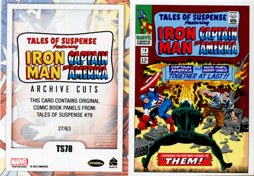 Avengers The Silver Age Double Comic Archive Cuts Chase Card TS78 #27/63   - TvMovieCards.com
