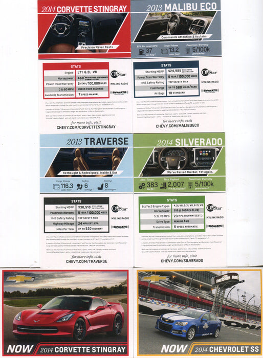2014 Chevy Cars Promo Card Set 6 Cards   - TvMovieCards.com