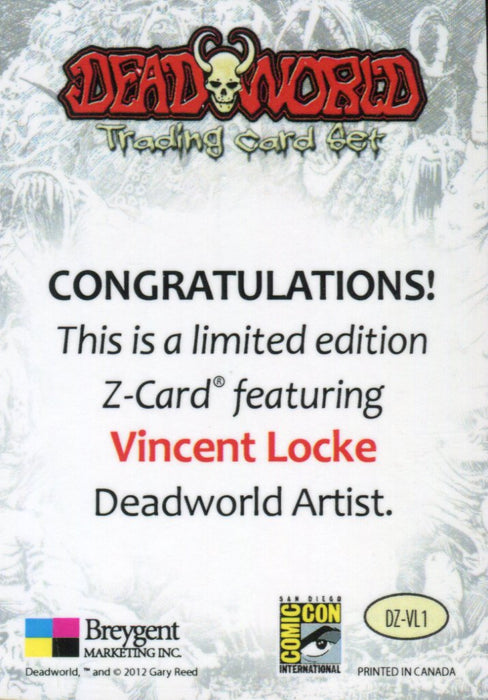 Dead World Vincent Locke Z Chase Card DZ-VL1  Breygent 2012 DEADWORLD   - TvMovieCards.com
