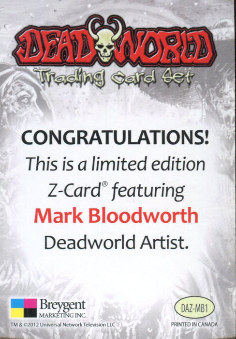 Dead World Mark Bloodworth Z Card Autograph Card DAZ-MB1 DEADWORLD   - TvMovieCards.com