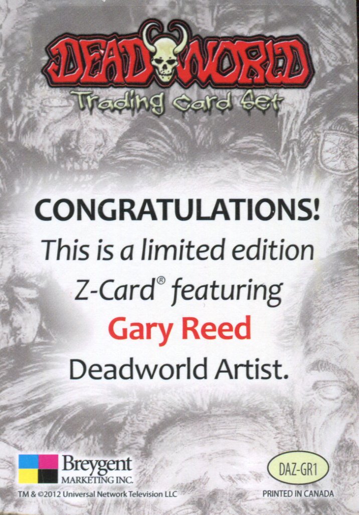 Dead World Gary Reed Z Card Autograph Card DAZ-GR1 Breygent DEADWORLD   - TvMovieCards.com