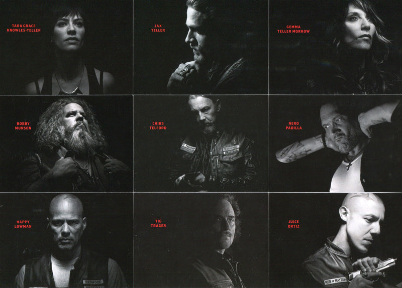 2015 Sons of Anarchy Season 6 & 7 Gallery Chase Card Set G1 - G9   - TvMovieCards.com