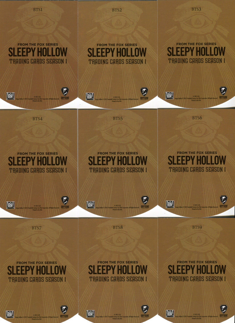 Sleepy Hollow Season One Behind Scenes Chase Card Set BTS1-9 Cryptozoic 2015   - TvMovieCards.com