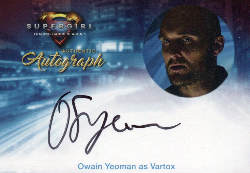 Supergirl Season 1 Owain Yeoman as Vartox Autograph Card OY Cryptozoic 2018   - TvMovieCards.com