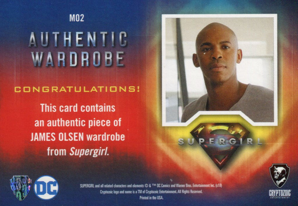 Supergirl Season 1 Mehcad Brooks as James Olsen Wardrobe Costume Card M02   - TvMovieCards.com