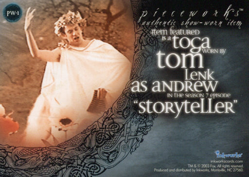 Buffy The Vampire Slayer Season 7 Pieceworks Toga Costume Card PW-1   - TvMovieCards.com