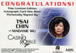 James Bond in Motion 2008 Tsai Chin as Madame Wu Autograph Card A105   - TvMovieCards.com