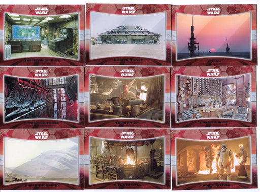 2015 Star Wars Force Awakens Series 1 Locations Chase Card Set 9 Card Topps   - TvMovieCards.com