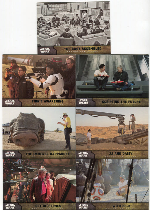 2015 Star Wars Force Awakens Series 1 Behind the Scenes Chase Card Set Topps   - TvMovieCards.com