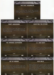 2015 Star Wars Force Awakens Series 1 Behind the Scenes Chase Card Set Topps   - TvMovieCards.com