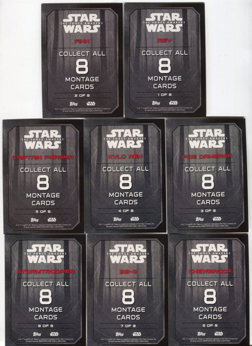 2015 Star Wars Force Awakens Series 1 Character Montages Chase Card Set Topps   - TvMovieCards.com
