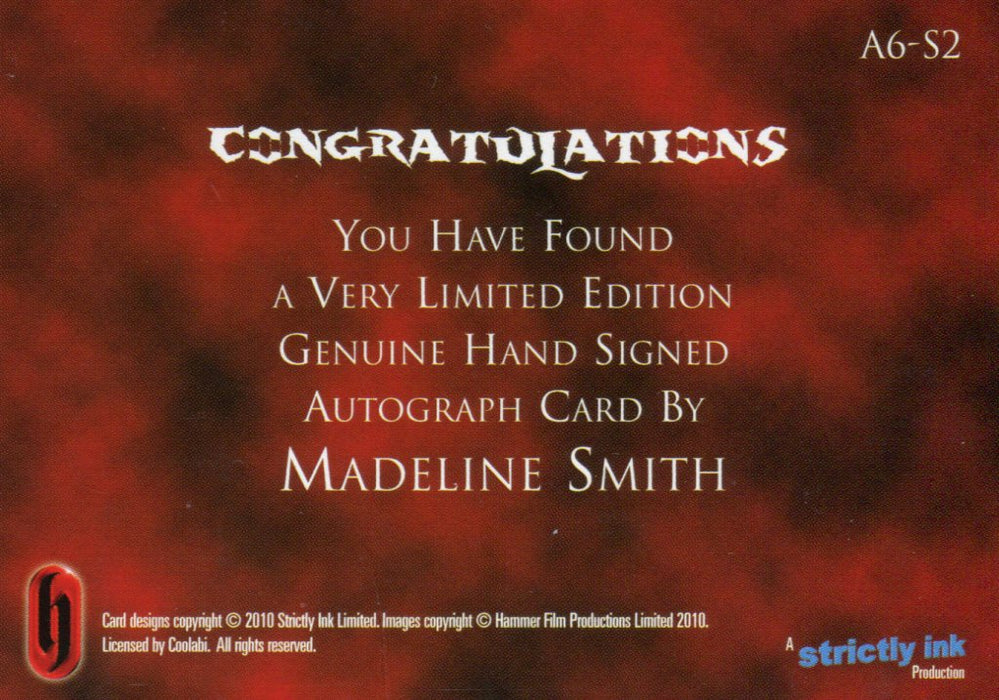 Hammer Horror Series 2 Madeline Smith Autograph Card A6-S2 Strictly Ink 2010   - TvMovieCards.com