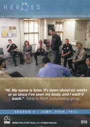 Heroes Archives The Quotable Heroes Rewards Chase Card Q10   - TvMovieCards.com
