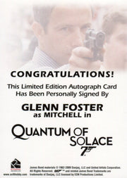 James Bond 2009 Archives Glenn Foster Autograph Card   - TvMovieCards.com