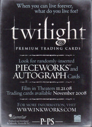 Twilight Premium Promo Card P-PS Inkworks 2008   - TvMovieCards.com