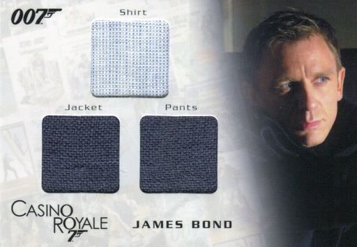James Bond in Motion 2008 James Bond Triple Costume Card TC01 #0122/1300   - TvMovieCards.com