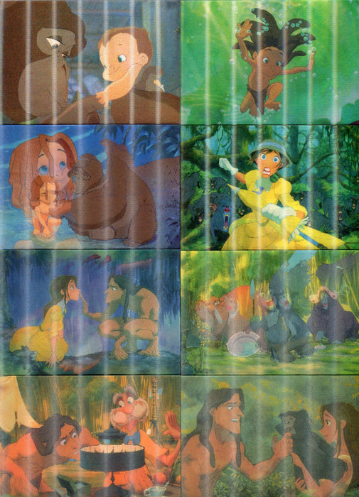Tarzan Disney Movie Lenticular Chase Card Set 8 Cards Kid Cuisine 2000   - TvMovieCards.com