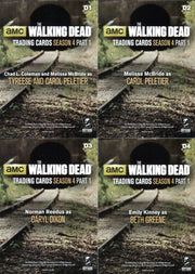 Walking Dead Season 4 Part 1 Posters Chase Card Set D1 thru D4   - TvMovieCards.com