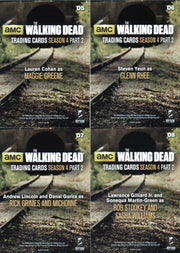 Walking Dead Season 4 Part 2 Posters Chase Card Set D5 thru D8   - TvMovieCards.com