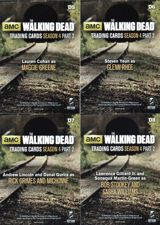 Walking Dead Season 4 Part 2 Posters Chase Card Set D5 thru D8   - TvMovieCards.com