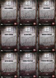 Walking Dead Season 5 Character Profiles Chase Card Set C-1 C-18 Topps 2016   - TvMovieCards.com