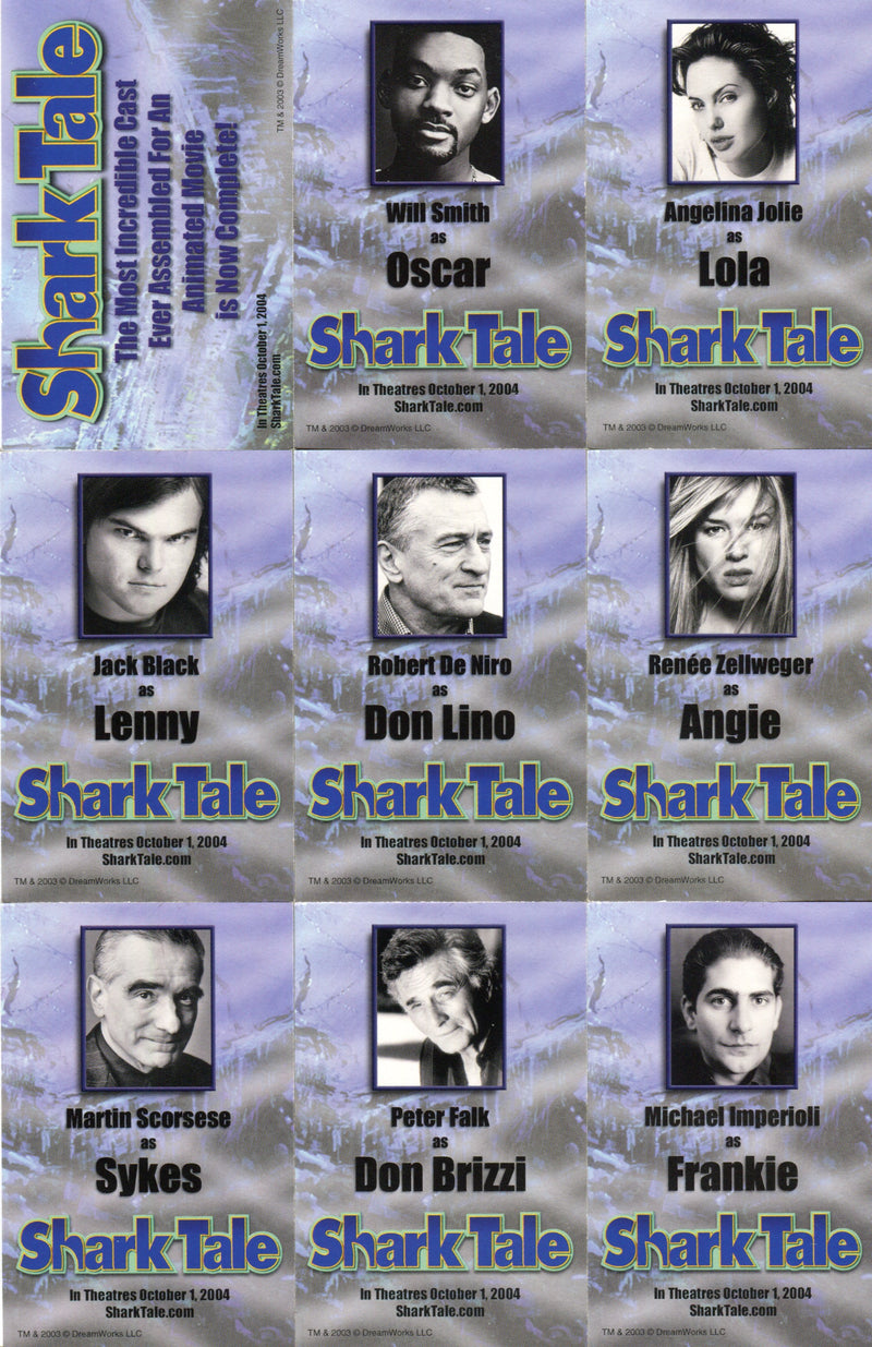 Shark Tale Preview Card Set 12 Cards Dreamworks 2003   - TvMovieCards.com