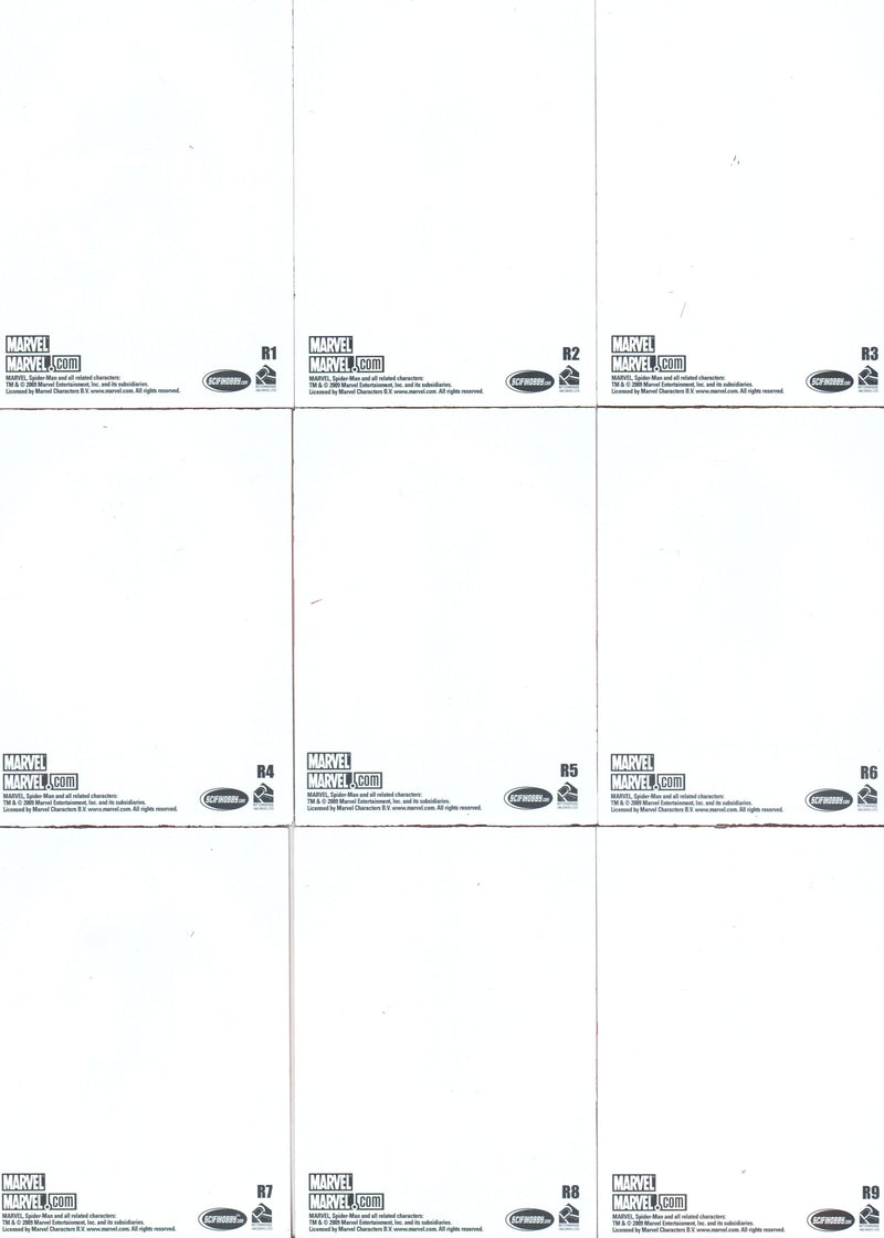 Spider-Man Archives Rogues Gallery Lenticular Motion Chase Card Set R1 thru R9   - TvMovieCards.com