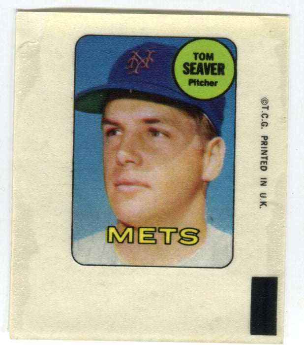 1969 Topps Baseball Tom Seaver Pitcher - New York Mets Decal   - TvMovieCards.com