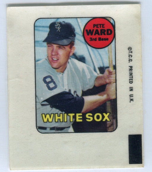 1969 Topps Baseball Pete Ward 3rd Base - Chicago White Sox Decal   - TvMovieCards.com