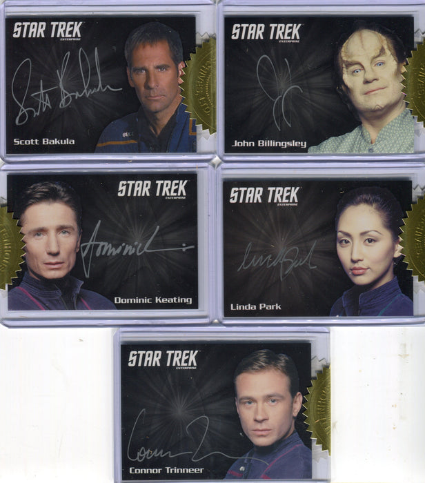 Star Trek 2018 Enterprise Archives Series 1 Autograph Card Set 5 Cards   - TvMovieCards.com