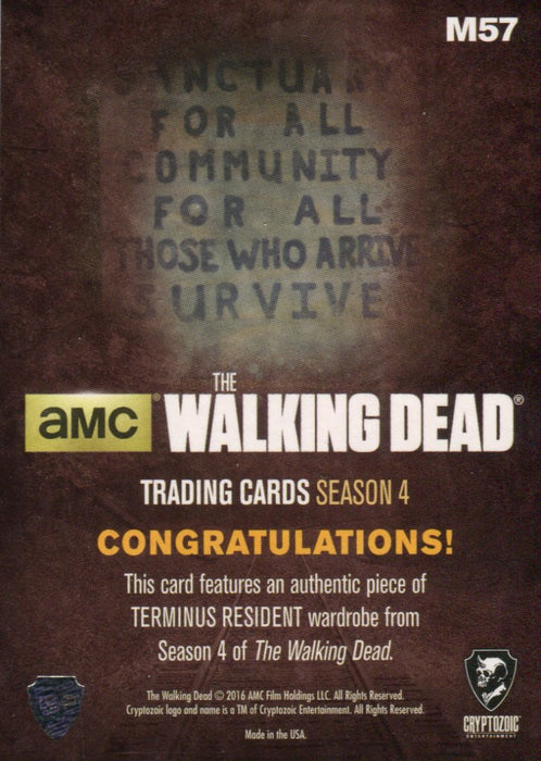 Walking Dead Season 4 Part 2 Terminus Resident's Wardrobe Costume Card M57   - TvMovieCards.com