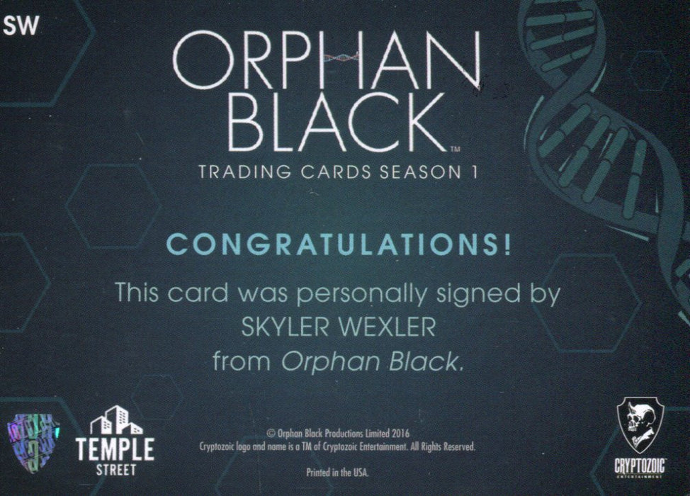 Orphan Black Season 1 Skyler Wexler as Kira Autograph Card SW   - TvMovieCards.com