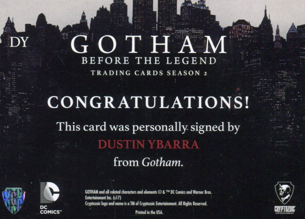 2017 Gotham Season 2 Dustin Ybarra as Robert Greenwood Autograph Card DY   - TvMovieCards.com