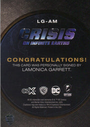 CZX Crisis Infinite Earths Lamonica Garrett Anti Monitor Autograph Card LG-AM   - TvMovieCards.com