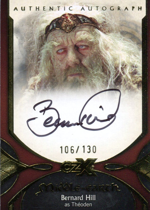 CZX Middle Earth Bernard Hill Theoden Lord of the Rings Autograph Card BH-T1   - TvMovieCards.com
